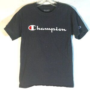 Vintage Champion Blue Workout Short Sleeve Tee T Shirt Mens Small
